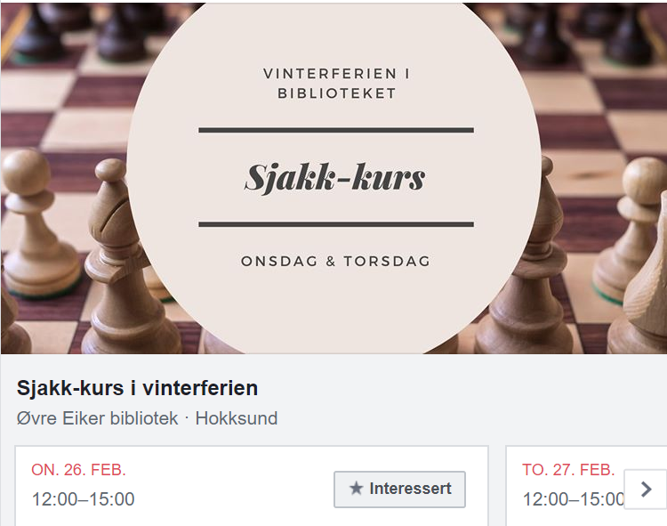 Sjakk-kurs i vinterferien